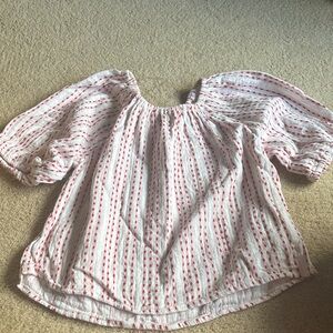 Universal Thread White and Red Blouse